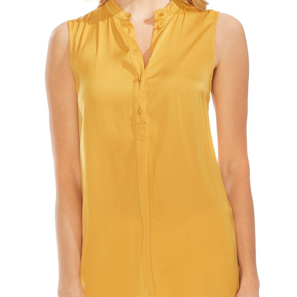 Women's Vince Camuto Sleeveless Rumple Henley